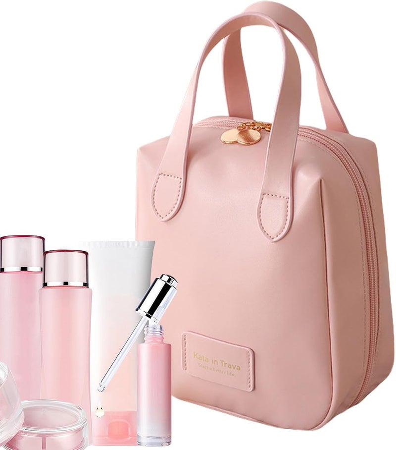 TYAGY Cosmetic Makeup Toiletry Travel Bag Mesh Bag Storage Organizer Case Pouch with Compartment  Toiletry Vanity Box Foldable Makeup Organizer for Travel Lipstick Cosmetic Accessories - Image 1