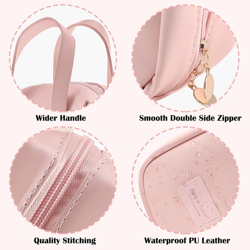 TYAGY Cosmetic Makeup Toiletry Travel Bag Mesh Bag Storage Organizer Case Pouch with Compartment  Toiletry Vanity Box Foldable Makeup Organizer for Travel Lipstick Cosmetic Accessories - Image 4