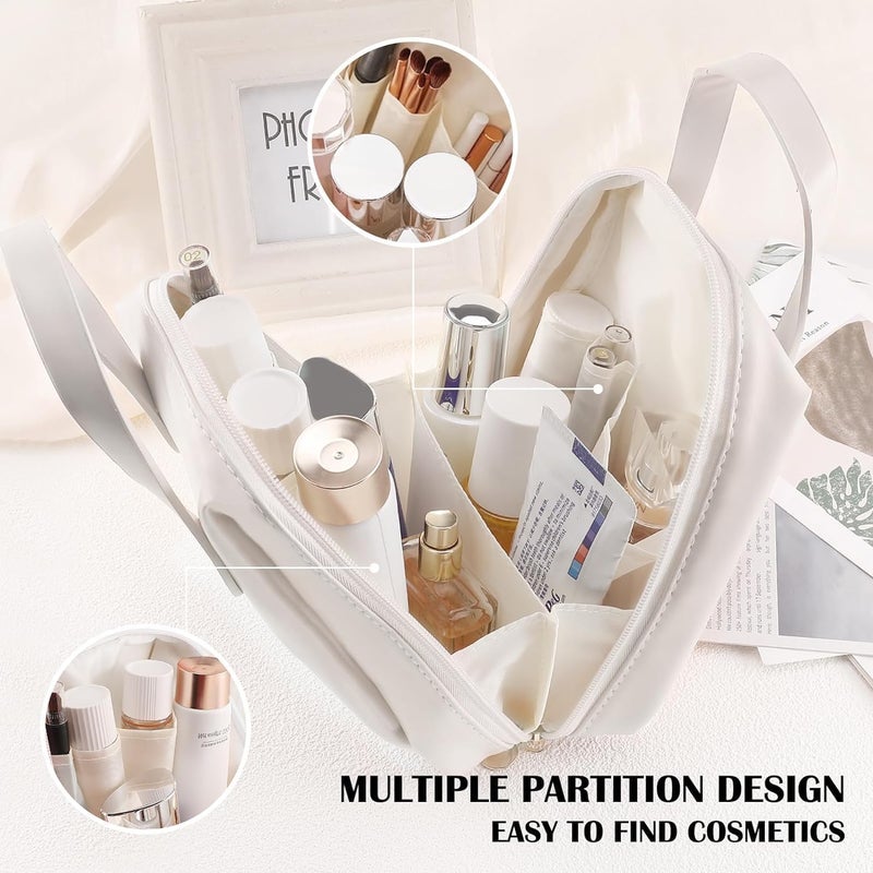 TYAGY Cosmetic Makeup Toiletry Travel Bag Mesh Bag Storage Organizer Case Pouch with Compartment  Toiletry Vanity Box Foldable Makeup Organizer for Travel Lipstick Cosmetic Accessories - Image 5