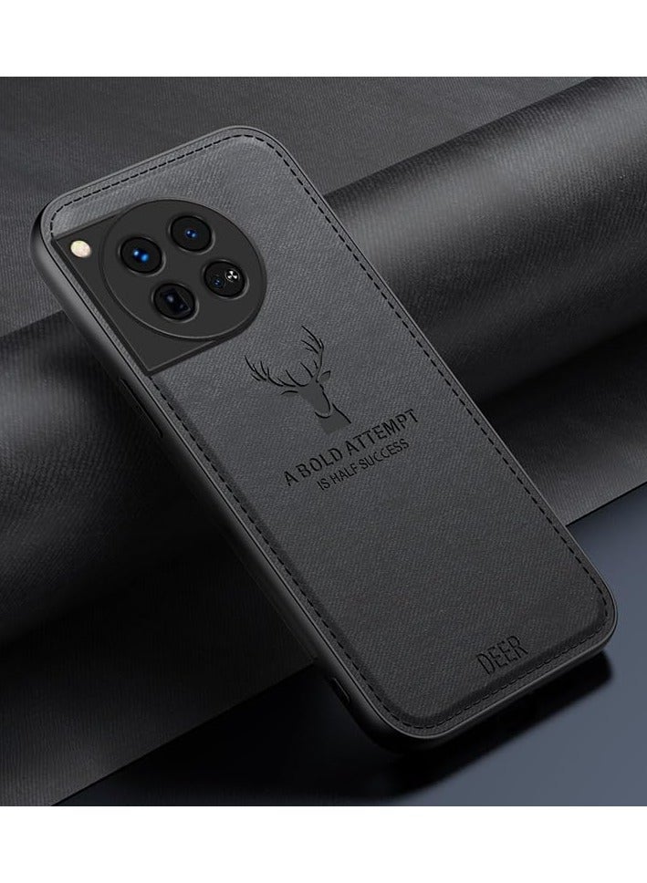 general OnePlus Ace 3/OnePlus 12R 5G Case,Deer Pattern Fabric Cloth Back Cover,TPU Soft Shockproof Bumper - Image 1