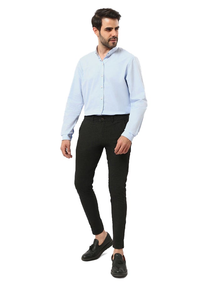 Esla Off-White Long Sleeves Classic Shirt - Sky Blue  - Image 4
