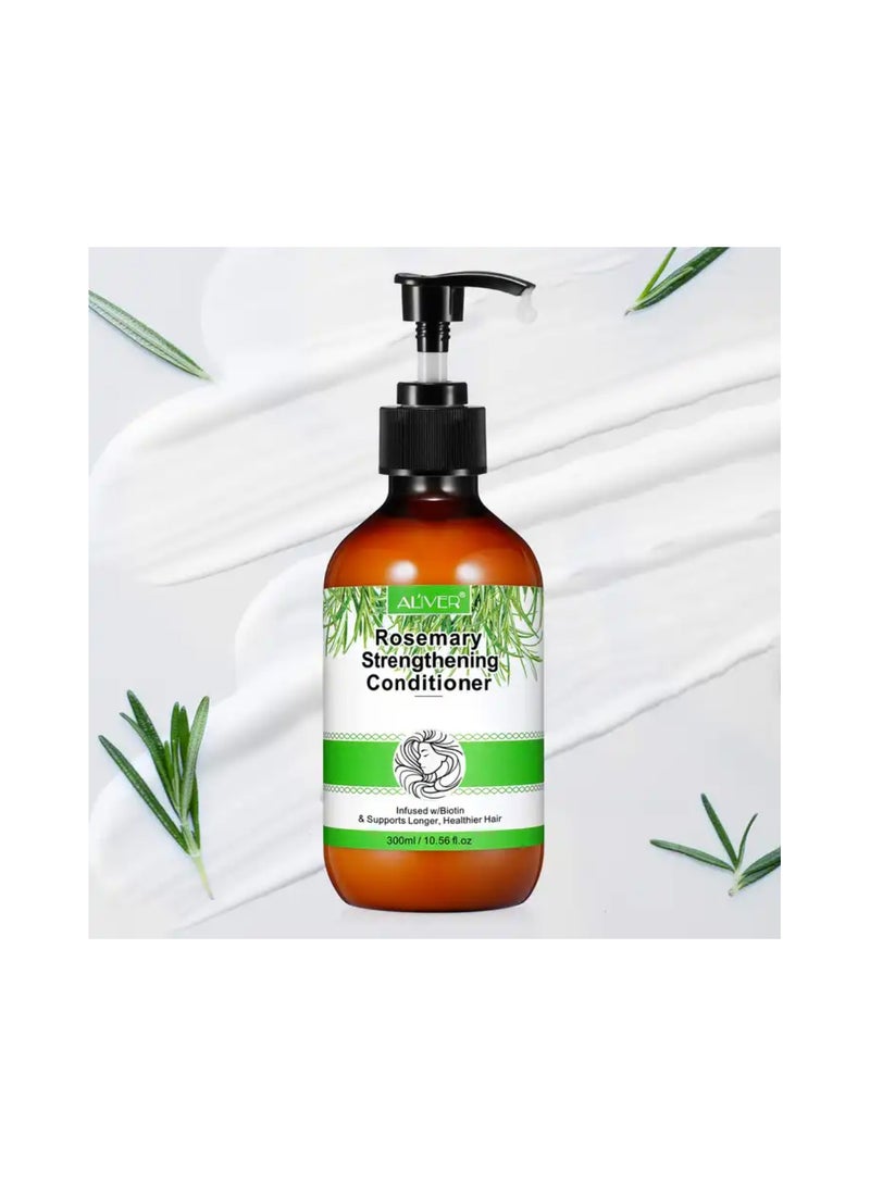 أليفر بلسم اكليل الجبل (10.56 اونصة سائلة)، غني بالبيوتين، يغذي ويرطب الشعر، بلسم إكليل الجبل والنعناع للشعر الجاف والتالف، يعزز نمو الشعر وصحة فروة الرأس - Image 3