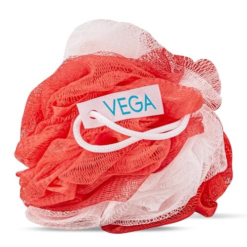 Vega Fluffy Bath Sponge | Body Loofah for Women & Men | Soft Mesh Shower Puff for Gentle Exfoliation & Deep Cleansing | Body Scrubber for Women & Men | Cleanses, Smoothens & Refreshes Skin | (BA-3/10) - Image 1