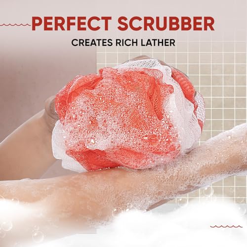 Vega Fluffy Bath Sponge | Body Loofah for Women & Men | Soft Mesh Shower Puff for Gentle Exfoliation & Deep Cleansing | Body Scrubber for Women & Men | Cleanses, Smoothens & Refreshes Skin | (BA-3/10) - Image 3