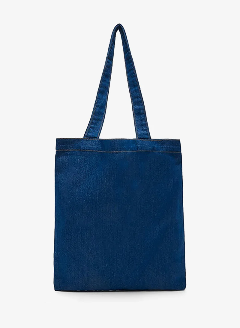 R&b  Printed Denim Shoulder Bag for Women | Best Price UAE
