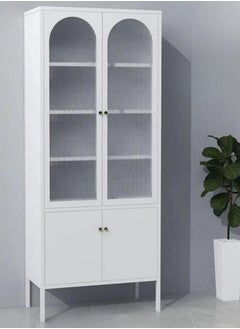 Living Glass Door Storage Cabinet With Steel Frame 80*180 CM  - Image 1