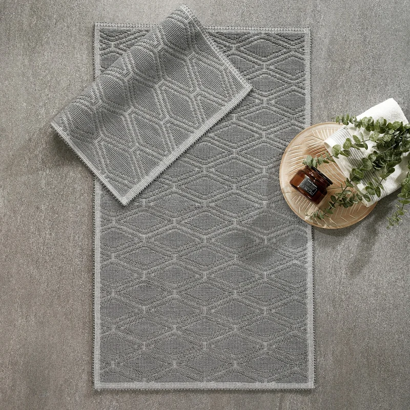 شافر Home Trio 2 Piece Bath Mat-Grey