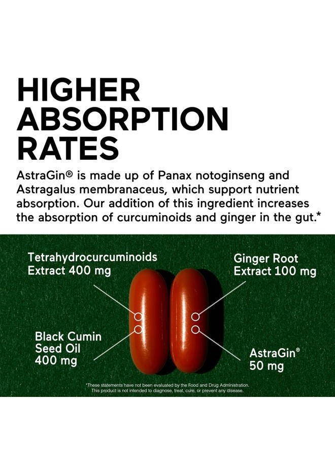 SMARTERNUTRITION Smarter Nutrition Curcumin Softgels - Vegan High Absorption 400 mg Curcumin Supplement Standardized to 95% Tetrahydrocurcuminoids + Organic Black Seed Oil & Ginger for Joint & Immune Health - 360 Ct - Image 3