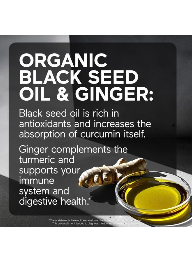 SMARTERNUTRITION Smarter Nutrition Curcumin Softgels - Vegan High Absorption 400 mg Curcumin Supplement Standardized to 95% Tetrahydrocurcuminoids + Organic Black Seed Oil & Ginger for Joint & Immune Health - 360 Ct - Image 4