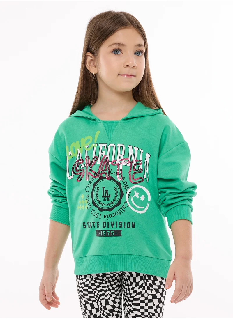 victor and jane Girls Embellished Hoodie With Matching Legging