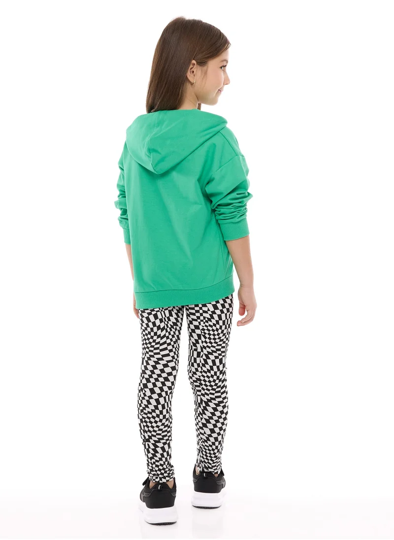 victor and jane Girls Embellished Hoodie With Matching Legging