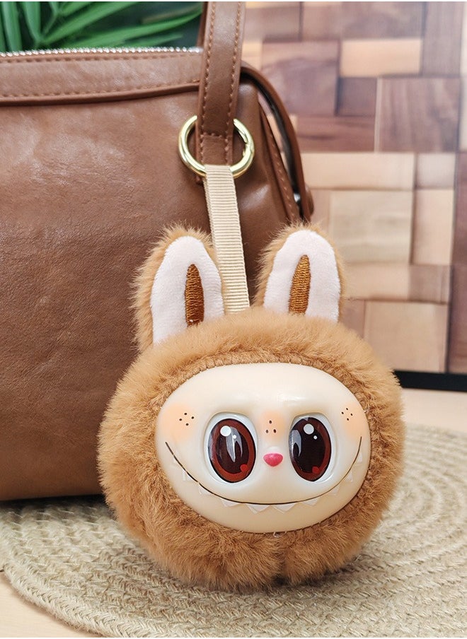 Labubu Plush Toy - Bag Fashion Keychain, Plush Doll Internet Celebrity Plush Doll Labubu Bag Pendant Holiday Gift Toy  - Image 1
