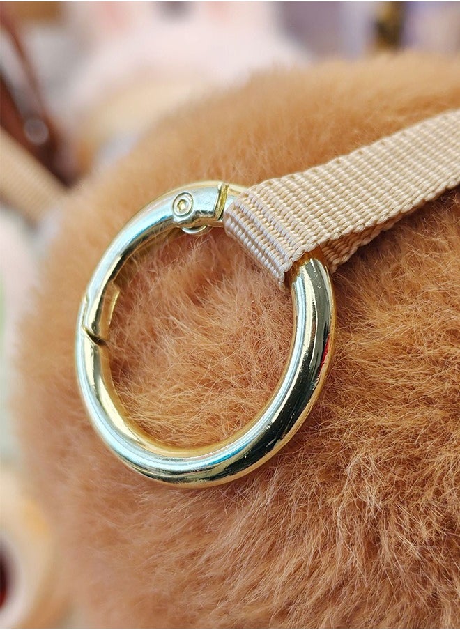 Labubu Plush Toy - Bag Fashion Keychain, Plush Doll Internet Celebrity Plush Doll Labubu Bag Pendant Holiday Gift Toy  - Image 3