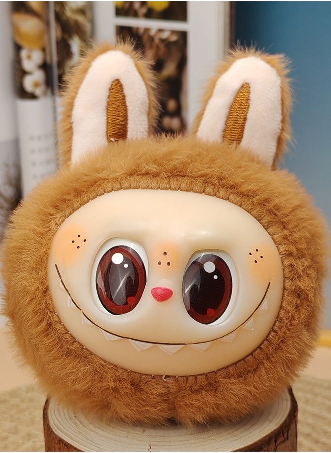 Labubu Plush Toy - Bag Fashion Keychain, Plush Doll Internet Celebrity Plush Doll Labubu Bag Pendant Holiday Gift Toy  - Image 4