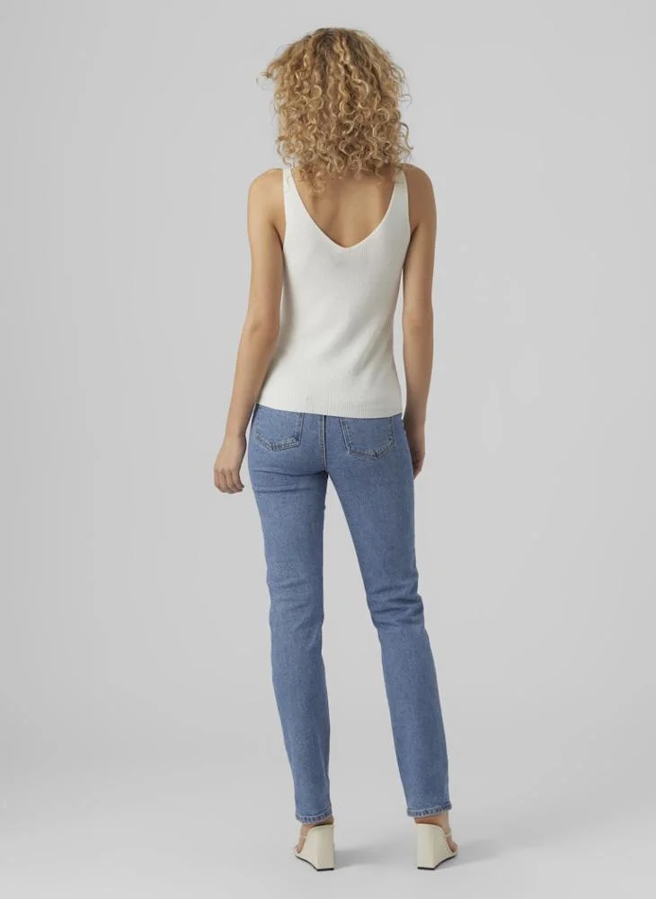 VERO MODA V-Neck Ribbed Top