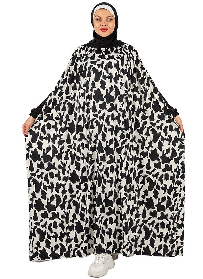 Zmurud Practical  Kuwaiti Jersey prayer dress  with headscarf from zmurud fashion  - Image 1