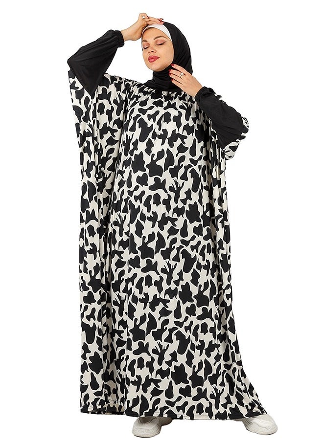 Zmurud Practical  Kuwaiti Jersey prayer dress  with headscarf from zmurud fashion  - Image 2