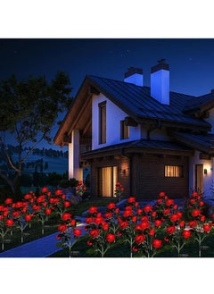 Generic Solar Rose Light, 5 Heads Waterproof Solar Powered Flower Lights, Rose Light for Garden Patio and more  - Image 4