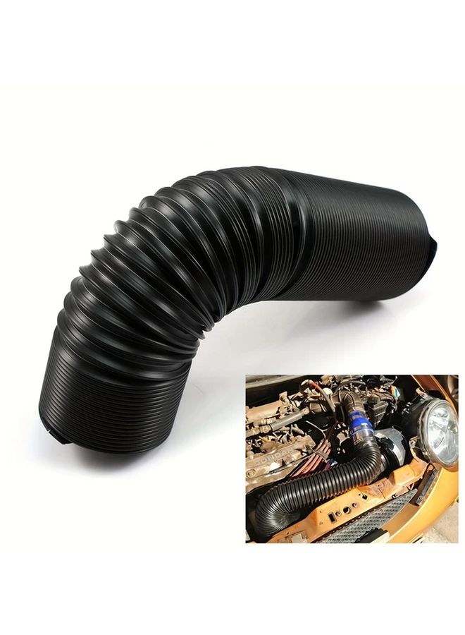 Universal Intake Guiding Elbow Pipe Flexible Hose 63mm 76mm Extendable 39 37 Inch - Image 1