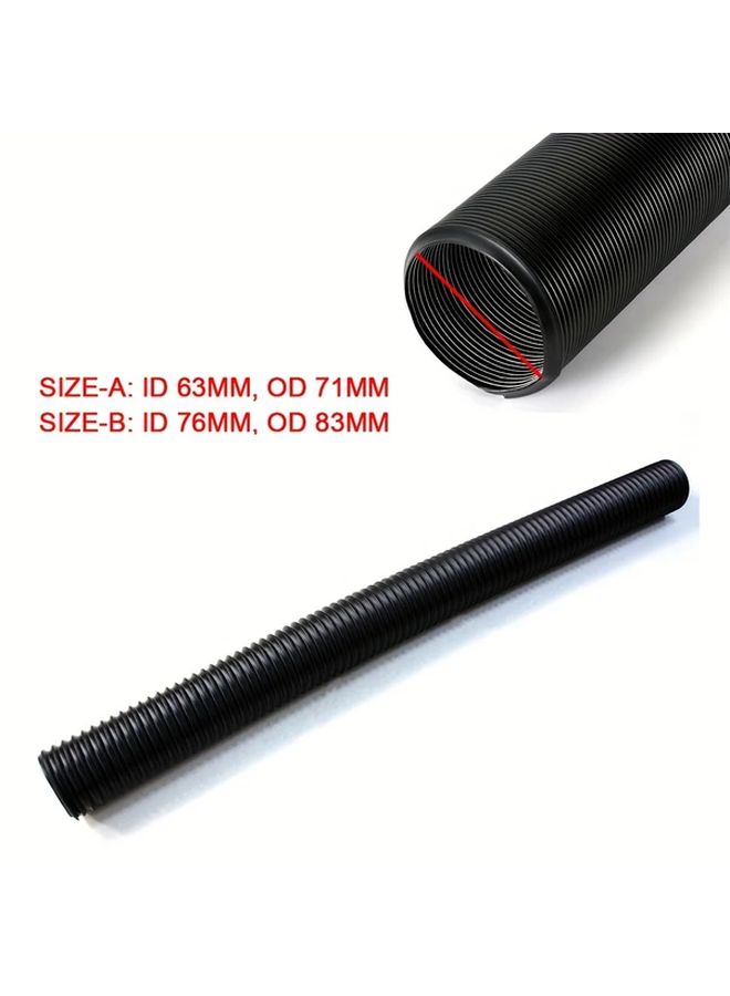 Universal Intake Guiding Elbow Pipe Flexible Hose 63mm 76mm Extendable 39 37 Inch - Image 2