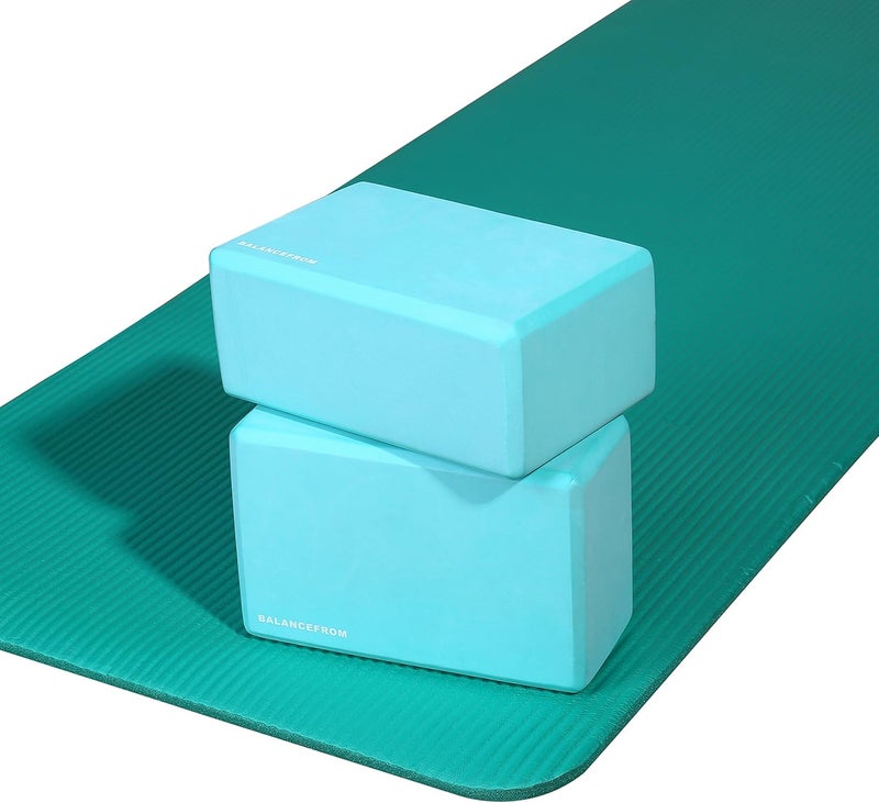 Fitvids مجموعة من 2 كتل يوغا عالية الكثافة، 9"x6"x4" لكل منها، زوج، ألوان متعددة - Image 5