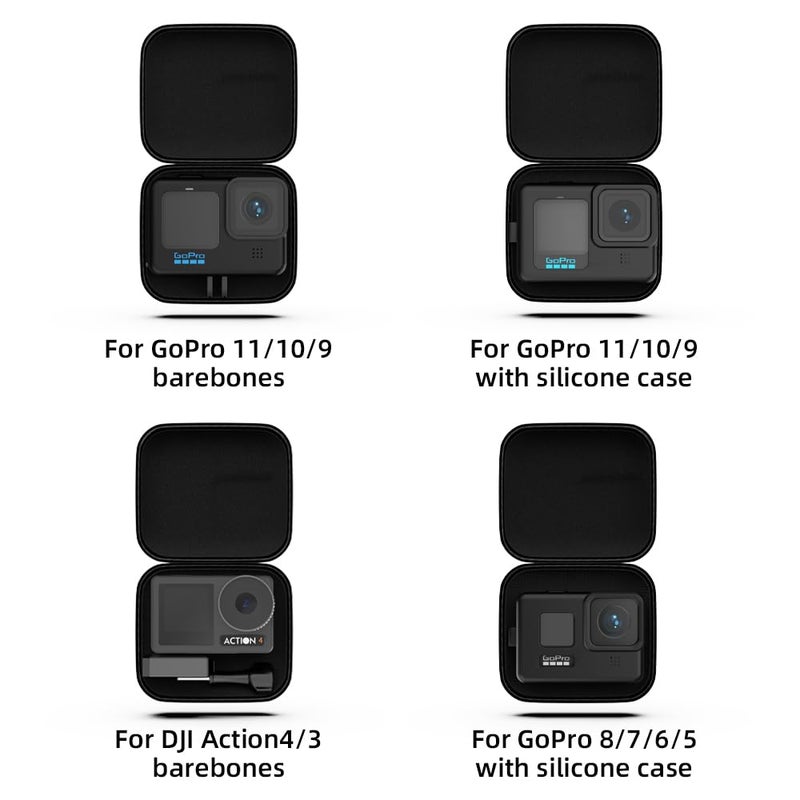SUREWO حقيبة حمل صلبة SUREWO لكاميرا GoPro Hero 13، حقيبة تخزين محمولة صغيرة للحماية والسفر لكاميرا GoPro Hero 12/11/10/9/8/7/6/5/4، DJI Osmo Action 3، AKASO، Campark، كاميرا YI وغيرها. - Image 5