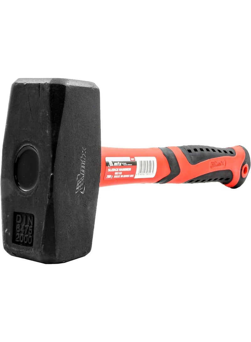 MTX Sledge Hammer with Fiberglass Rubber-Coated Handle (2000 g) - Image 4