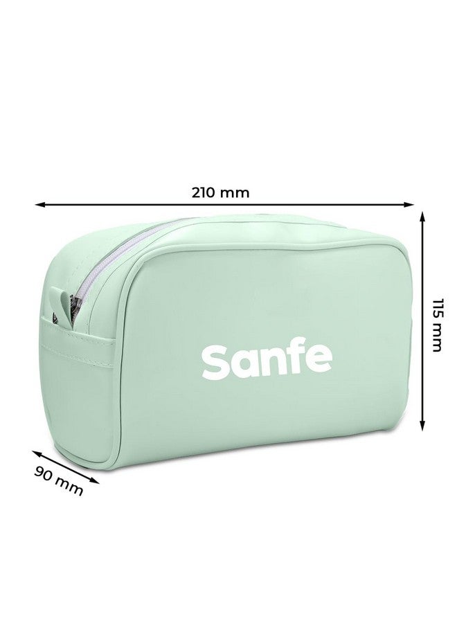 سانفي حقيبة سفر سانفي لمستلزمات الرجال والنساء، حقيبة تنظيم أدوات المكياج باللون الأخضر (اللون- أخضر) - Image 3
