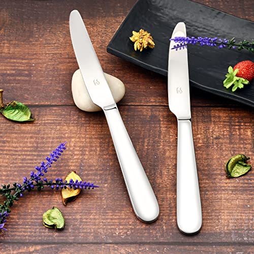 FNS Victoria Stainless Steel Dinner Knife/butter knife with Mirror Finish & Round Handle- Set of 2 knives |Elegant Design |Durable Construction |Perfect for Home and Kitchen - Image 4