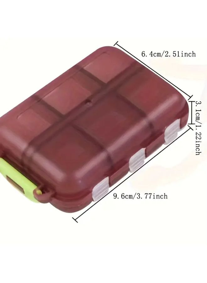 Blue Compact Weekly Pill Organizer Portable Medicine Dispenser Travel Pill Box - Image 3