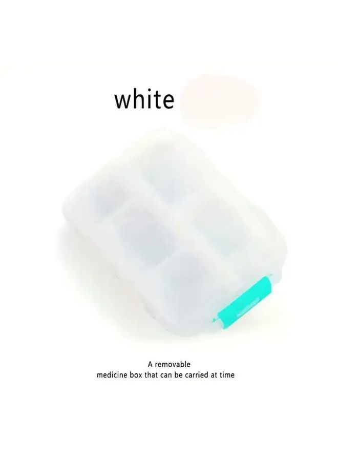 Blue Compact Weekly Pill Organizer Portable Medicine Dispenser Travel Pill Box - Image 2
