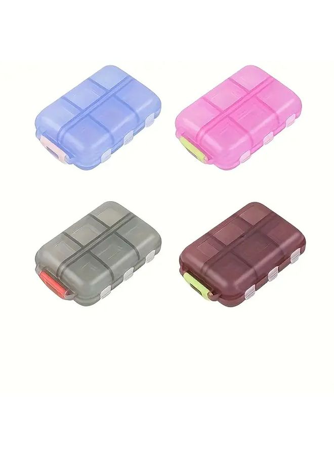 Blue Compact Weekly Pill Organizer Portable Medicine Dispenser Travel Pill Box - Image 1
