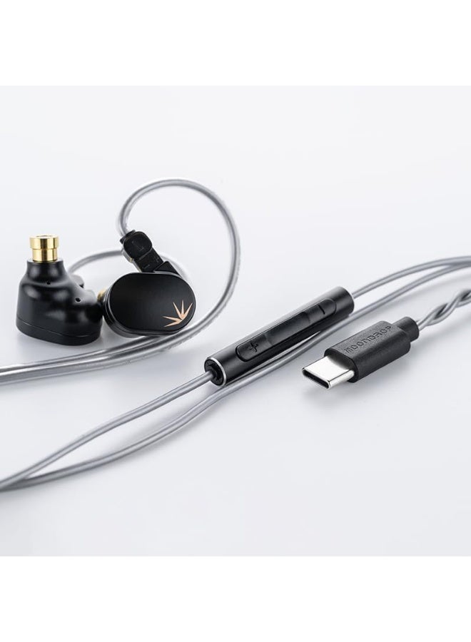 قطرة القمر موندروب سماعات راس دي اس بي من تشو II عالية الاداء بمشغل ديناميكي USB نوع سي مع ميكروفون - Image 3