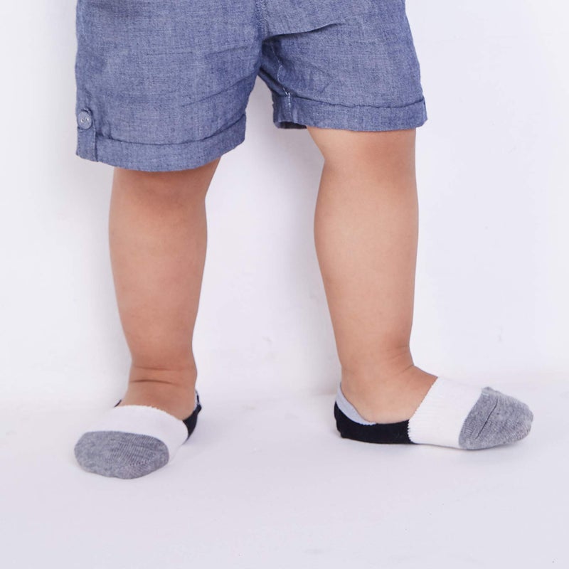 VWU Toddler Socks No Show Kids Baby Thin Cotton Socks Anti Slip Color Assorted 1-8T 5 Color, 3-5T - Image 2