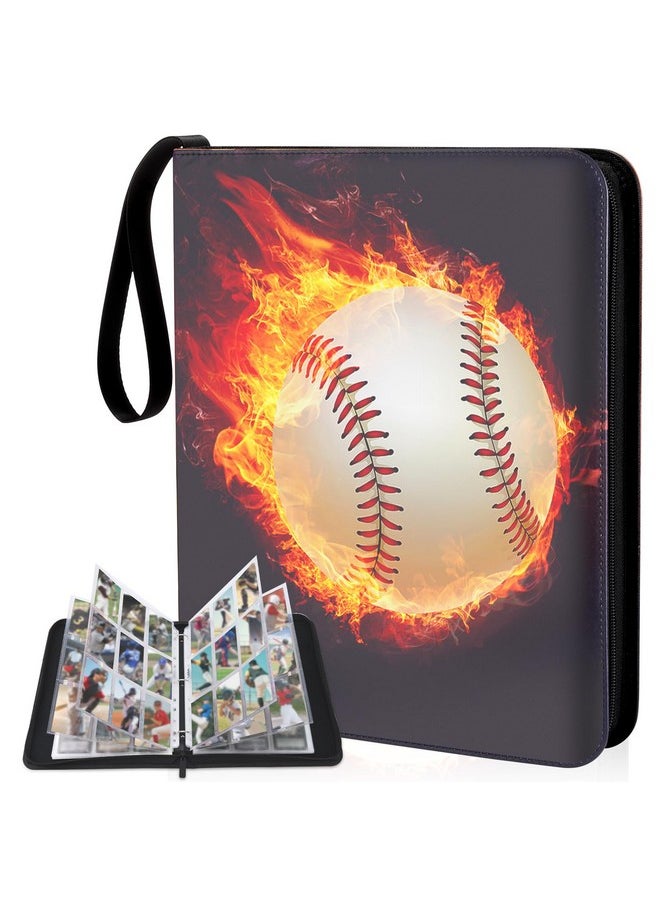 ليكتين حافظة بطاقات Ll Card Binder 9 Pocket - حامل بطاقات البيسبول Lictin، حافظة بطاقات التداول ذات 3 حلقات، مجموعة حافظات بطاقات رياضية، ألبومات بطاقات التداول تتسع لـ 810 بطاقة مع 45 غلافًا قابلًا للإزالة  - Image 1