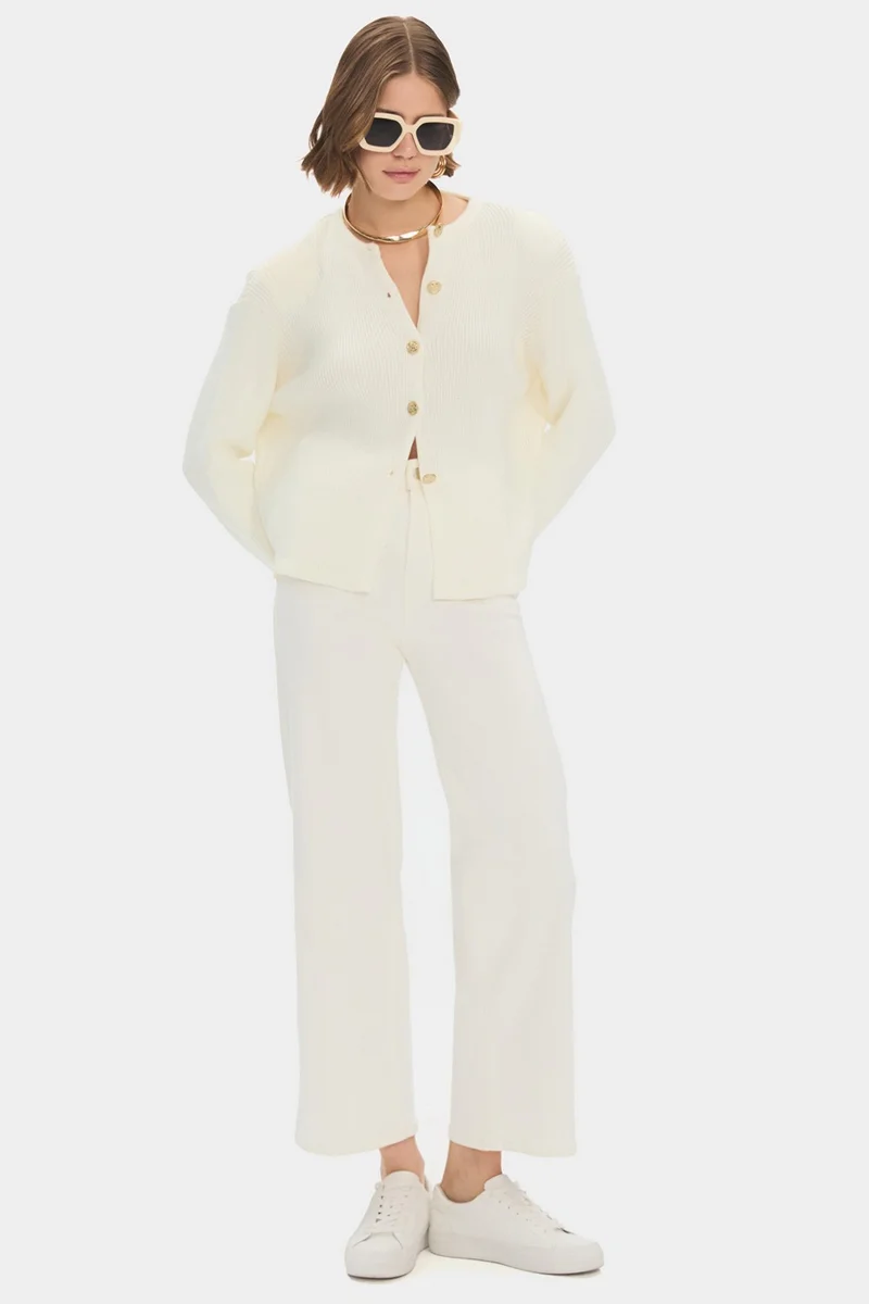 جون Button Detailed Wadding Knitwear Cardigan