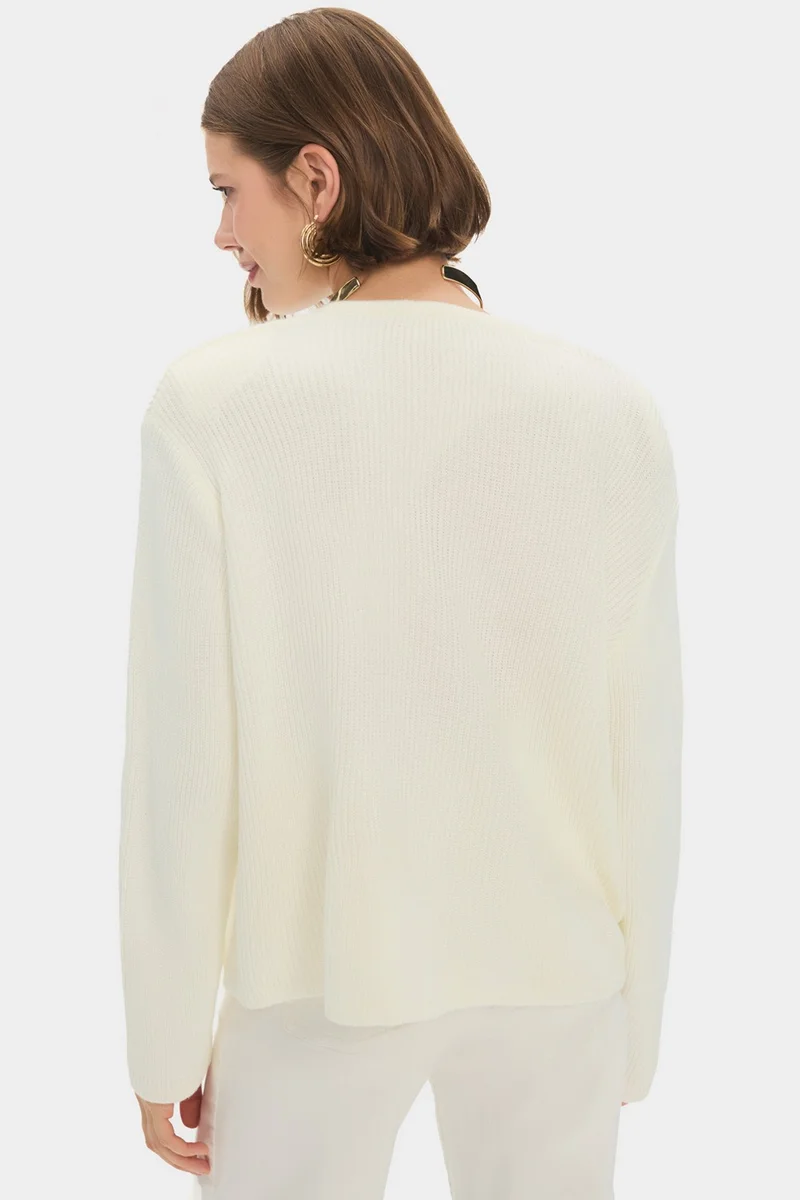 جون Button Detailed Wadding Knitwear Cardigan