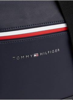 TOMMY HILFIGER Men's Essential Signature Small Crossover Bag -  Flat pebble grain finish, Blue  - Image 3