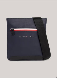 TOMMY HILFIGER Men's Essential Signature Small Crossover Bag -  Flat pebble grain finish, Blue  - Image 1