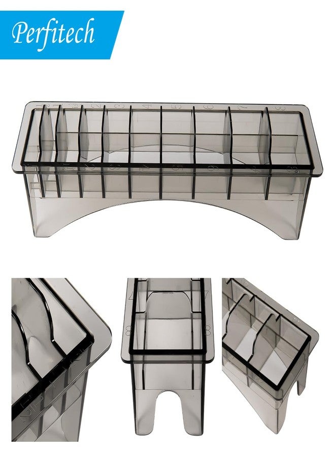 Perfitech Clipper Guard Holder Organizer with 10 Slots, Black, Sturdy PC Material - Image 4