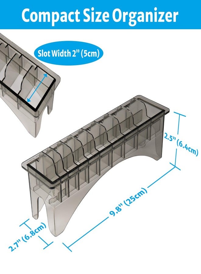 Perfitech Clipper Guard Holder Organizer with 10 Slots, Black, Sturdy PC Material - Image 2