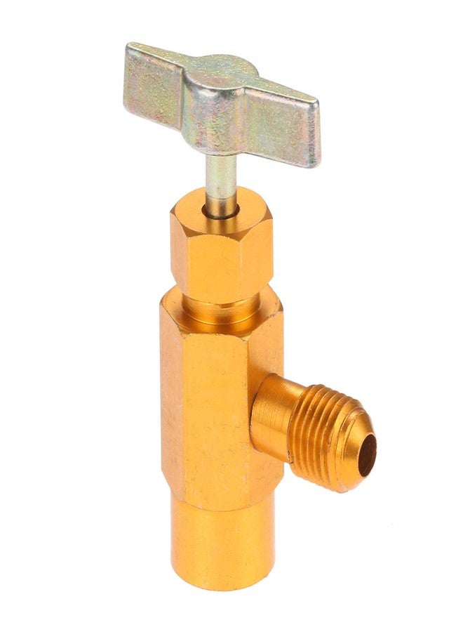 Aupoko R134A Self-Sealing Can Tap with Right Hand Thread, R134A Valve Tool Bottle Opener with 1/2" Female R-H Thread and 1/4’’ SAE Male Connector, Fits for R134A Automotive Air Conditioning Charging - Image 1