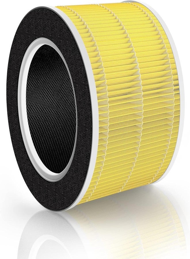 HSIAMEN RP-AP088-F1 Compatible with RENPHO Air Purifier Replacement Filter RP-AP088W RP-AP088 RP-AP088B, 5-Stage H13 True HEPA Filters w/Activated Carbon Filtration for Pet Allergy, Yellow 1-Pack - Image 1