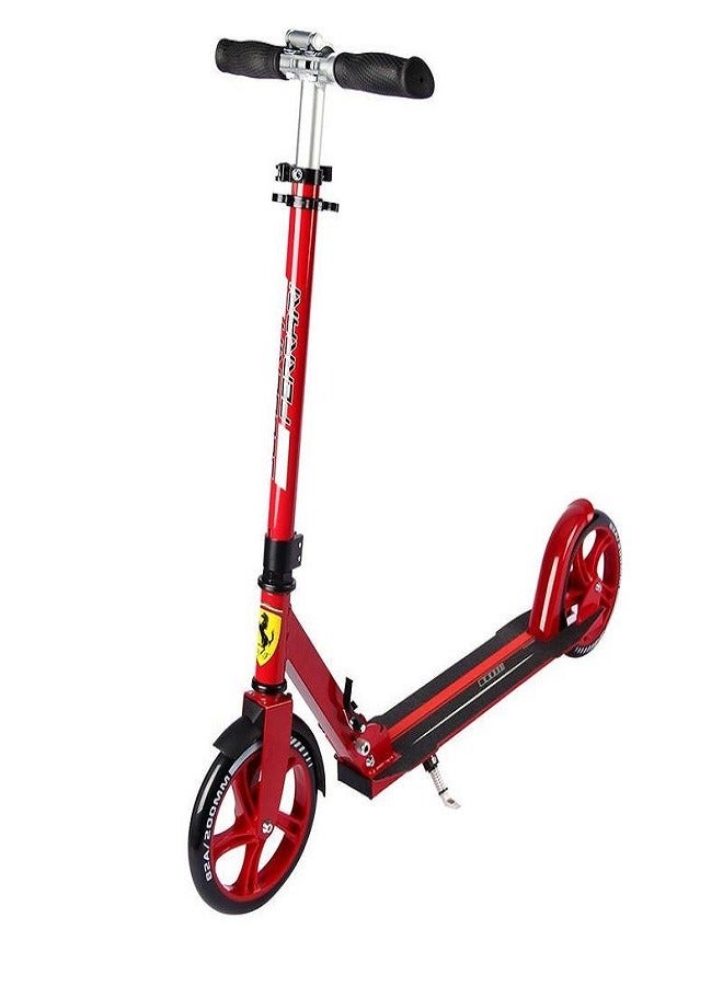 فيراري سكوتر فيراري بعجلتين باللون الأحمر مع ارتفاع قابل للتعديل