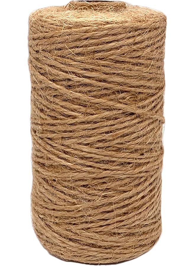 The Bros Jute String 328 Feet 1 mm 2 ply Durable Natural Jute Rope Twine for Arts Crafts Jewelry Making and DIY Projects  - Image 1