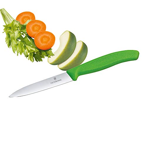 Victorinox 6.7706.L114 Swiss Classic Paring Knife for Cutting and Preparing Fruit and Vegetables Straight Blade in Green, 3.9 inches - Image 4