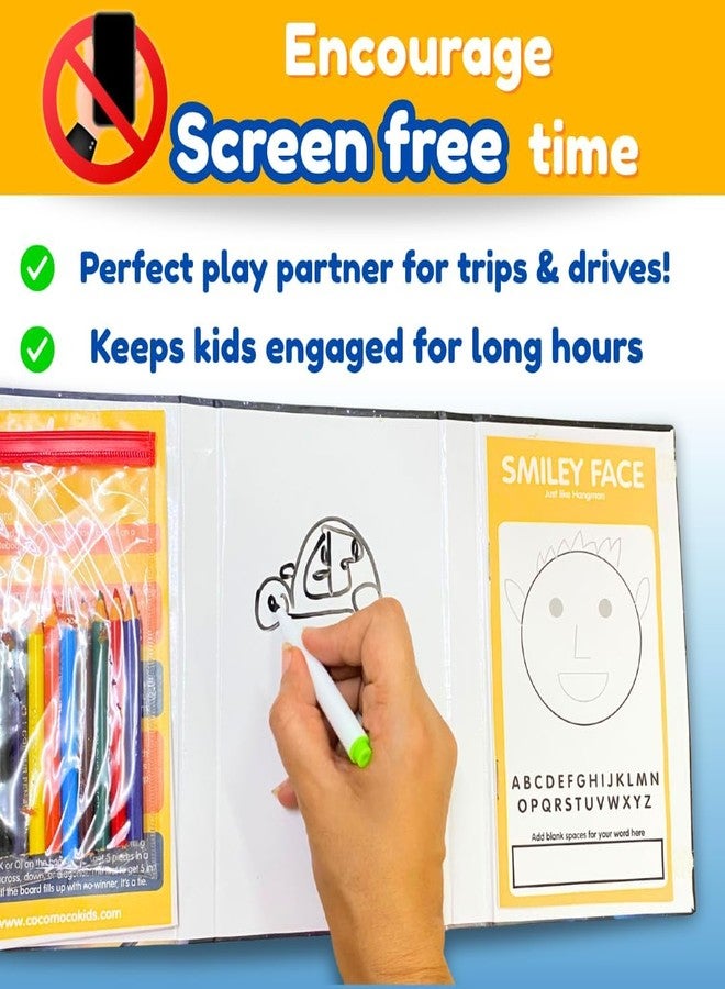 CocoMoco Kids 4 in 1 Car Theme Colouring Kit for Kids 6-12 | Art and Craft Kit for Girls 9-12 | Drawing, Games Activity Set | Return Gifts for Kids Birthday Party | Gift for Boys & Girls (Pack of 3) - Image 5