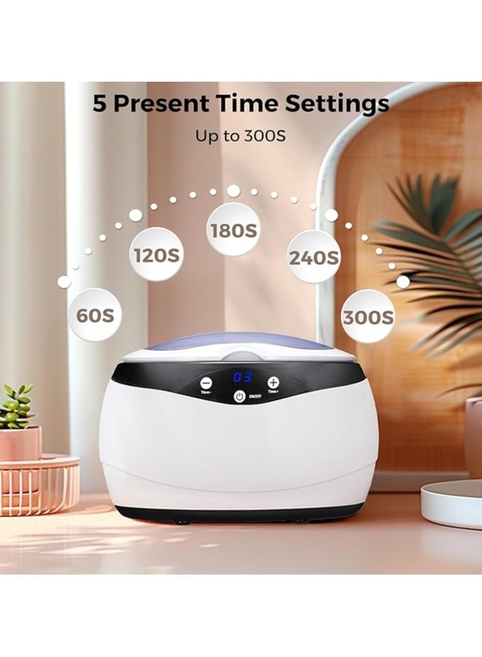 AROAQ 650ML Professional Ultrasonic Cleaning Machine with Watch Holder for Jewelry Eyeglasses Retainer Watches Dentures Rings Coins Cleaner 42kHz - Image 3
