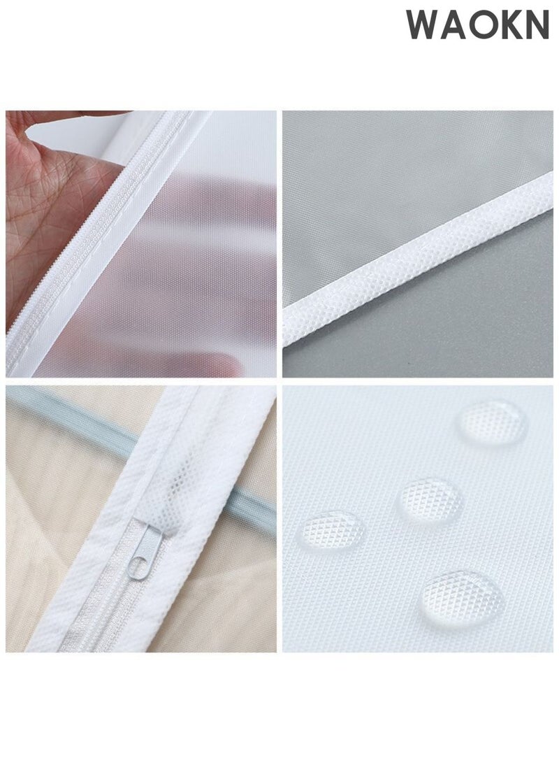 WAOKN Dress Bag Garment Bag Suit Bags , EVA Coat Bags for Wardrobe and Travel Dustproof , Thick clothing dust cover, washable laundry dust cover ,Suitable for bedroom , Reusable , 5 Pack , unisex ,white . - Image 3