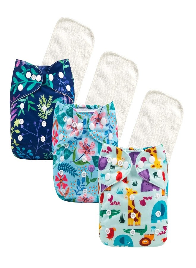 Fancy Walas Presents New born baby Reusable Washable Adjustable Button Pocket Cloth Diapers with Adjustable Size (4) - Image 1